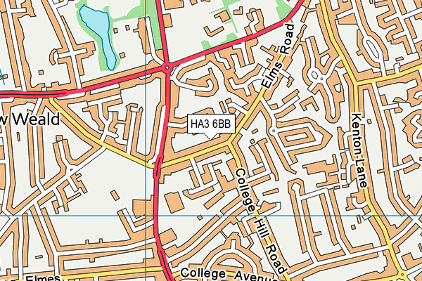 HA3 6BB map - OS VectorMap District (Ordnance Survey)