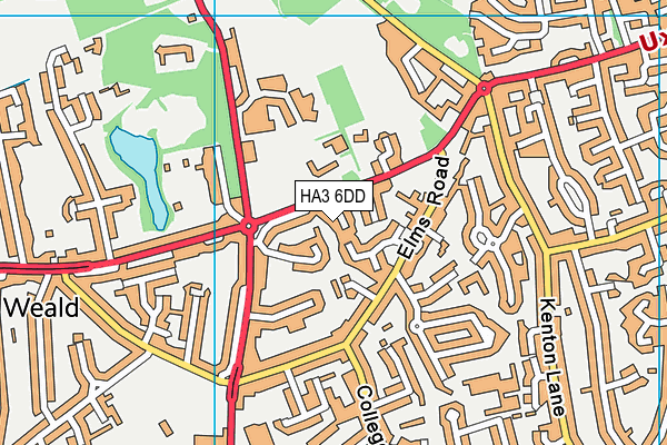 HA3 6DD map - OS VectorMap District (Ordnance Survey)