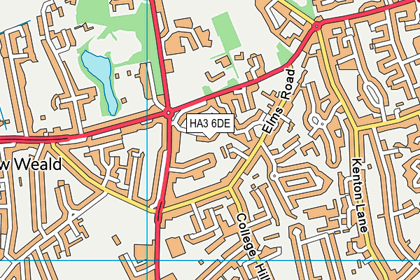 HA3 6DE map - OS VectorMap District (Ordnance Survey)