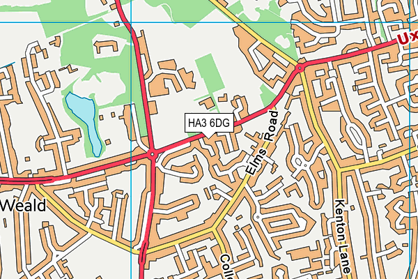 HA3 6DG map - OS VectorMap District (Ordnance Survey)