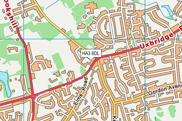 HA3 6DL map - OS VectorMap District (Ordnance Survey)