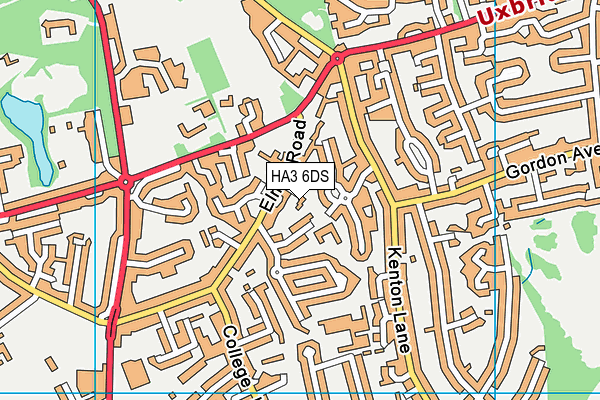 HA3 6DS map - OS VectorMap District (Ordnance Survey)