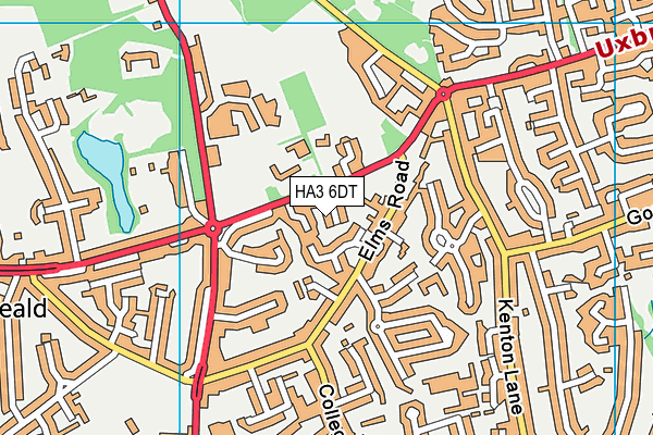 HA3 6DT map - OS VectorMap District (Ordnance Survey)