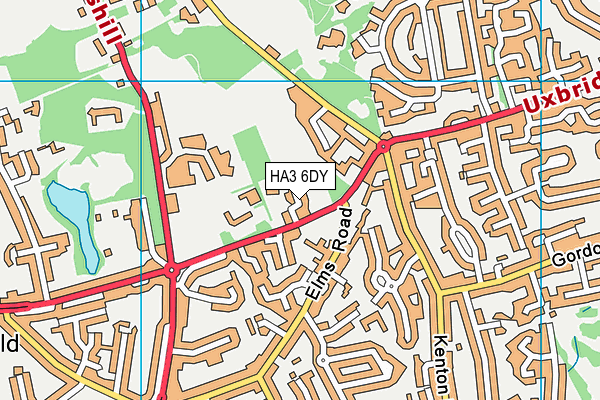 HA3 6DY map - OS VectorMap District (Ordnance Survey)