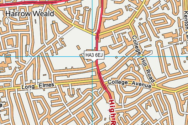 HA3 6EJ map - OS VectorMap District (Ordnance Survey)
