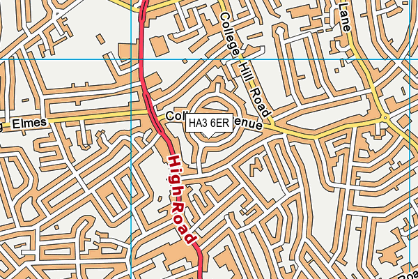 HA3 6ER map - OS VectorMap District (Ordnance Survey)