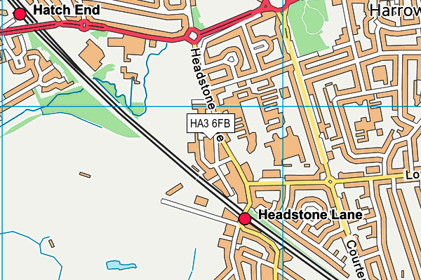 HA3 6FB map - OS VectorMap District (Ordnance Survey)