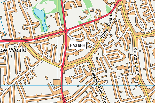 HA3 6HH map - OS VectorMap District (Ordnance Survey)