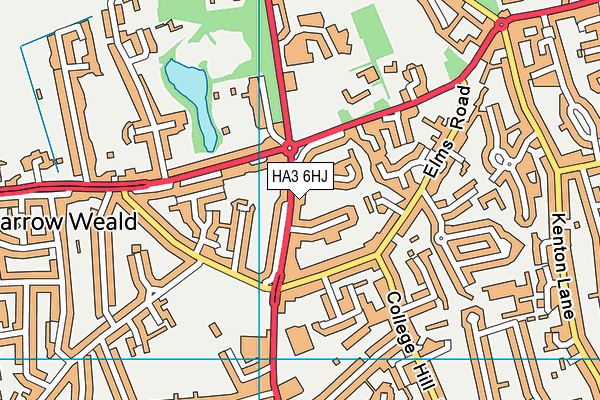 HA3 6HJ map - OS VectorMap District (Ordnance Survey)