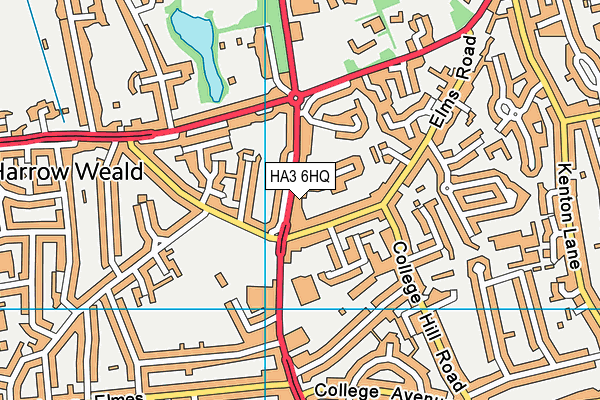 HA3 6HQ map - OS VectorMap District (Ordnance Survey)
