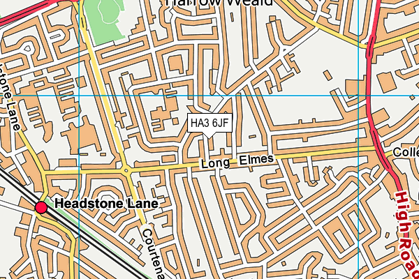 HA3 6JF map - OS VectorMap District (Ordnance Survey)