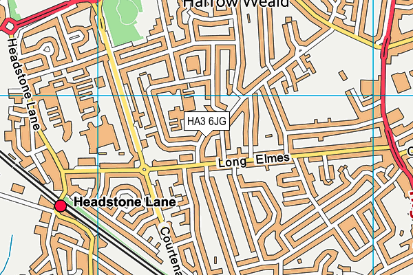 HA3 6JG map - OS VectorMap District (Ordnance Survey)
