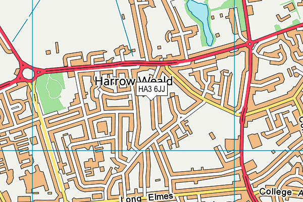 HA3 6JJ map - OS VectorMap District (Ordnance Survey)