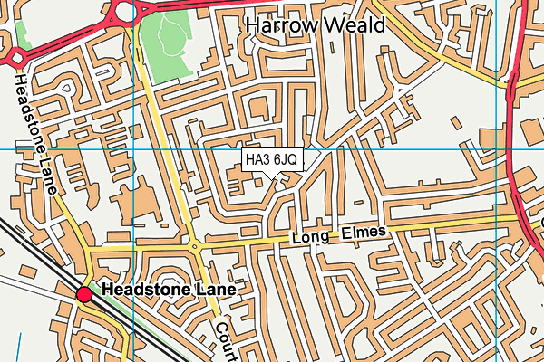 HA3 6JQ map - OS VectorMap District (Ordnance Survey)