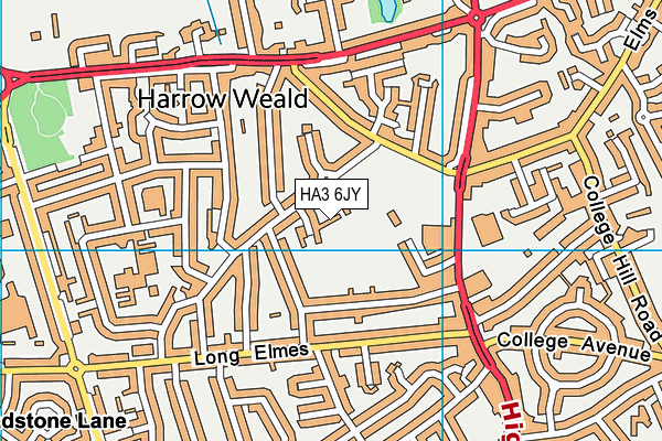 Harrow Weald Recreation Ground map (HA3 6JY) - OS VectorMap District (Ordnance Survey)