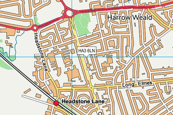 HA3 6LN map - OS VectorMap District (Ordnance Survey)