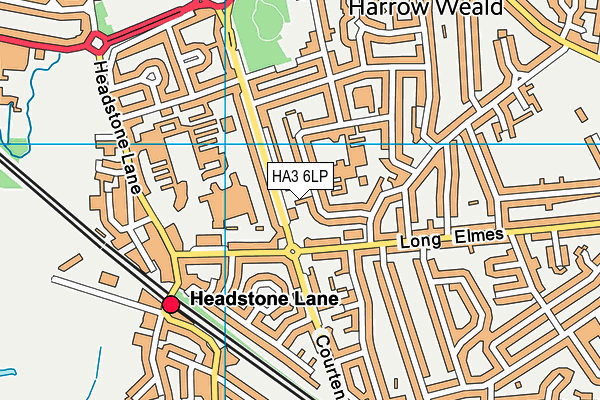 HA3 6LP map - OS VectorMap District (Ordnance Survey)