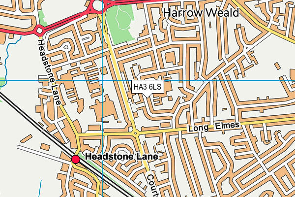 HA3 6LS map - OS VectorMap District (Ordnance Survey)