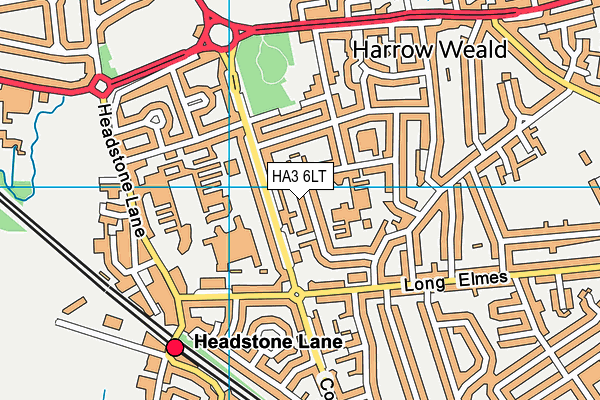 HA3 6LT map - OS VectorMap District (Ordnance Survey)