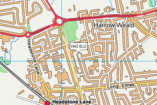 HA3 6LU map - OS VectorMap District (Ordnance Survey)