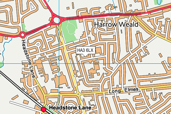 HA3 6LX map - OS VectorMap District (Ordnance Survey)