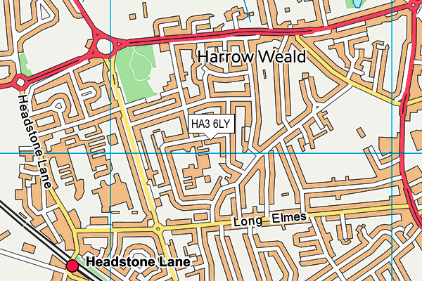 HA3 6LY map - OS VectorMap District (Ordnance Survey)