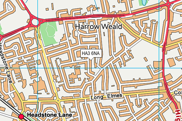 HA3 6NA map - OS VectorMap District (Ordnance Survey)