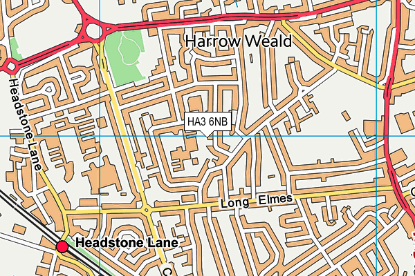 HA3 6NB map - OS VectorMap District (Ordnance Survey)
