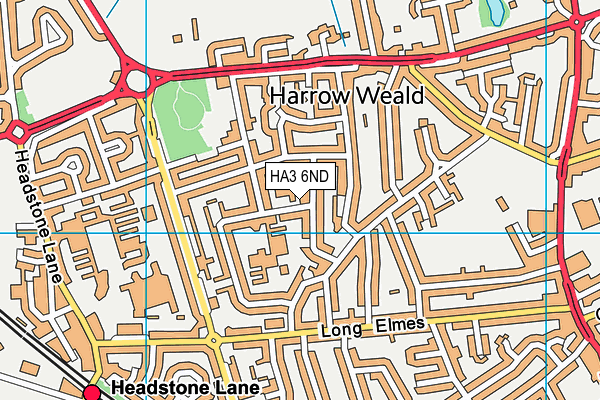 HA3 6ND map - OS VectorMap District (Ordnance Survey)