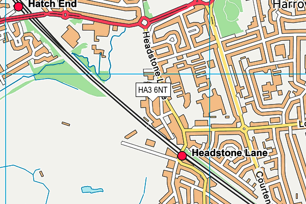 HA3 6NT map - OS VectorMap District (Ordnance Survey)