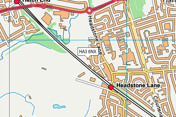 HA3 6NX map - OS VectorMap District (Ordnance Survey)