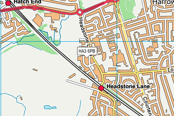 HA3 6PB map - OS VectorMap District (Ordnance Survey)