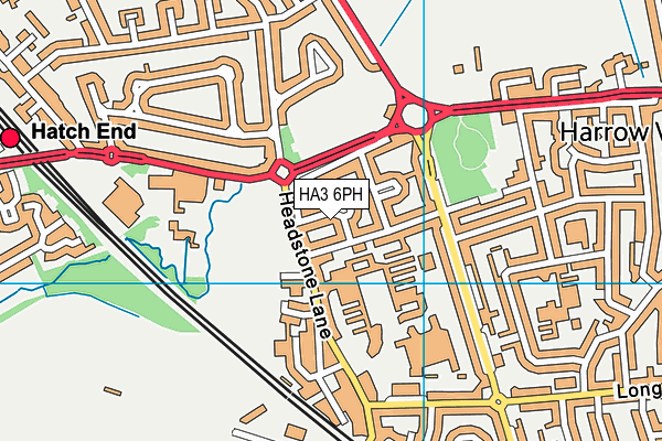 HA3 6PH map - OS VectorMap District (Ordnance Survey)