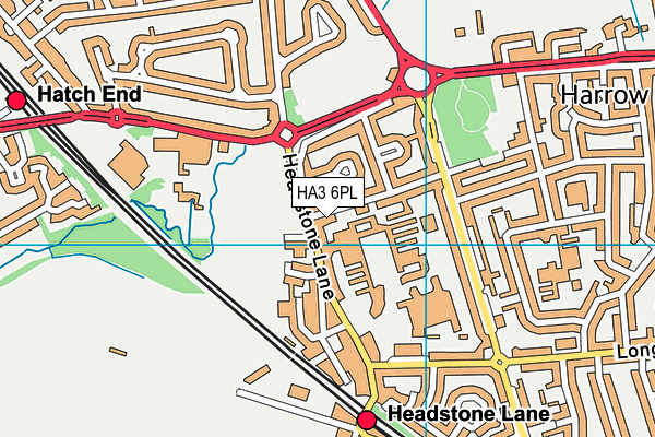 HA3 6PL map - OS VectorMap District (Ordnance Survey)