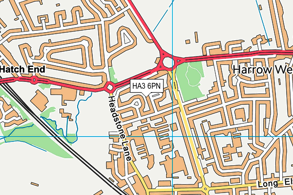 HA3 6PN map - OS VectorMap District (Ordnance Survey)
