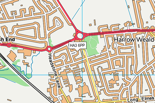 HA3 6PP map - OS VectorMap District (Ordnance Survey)