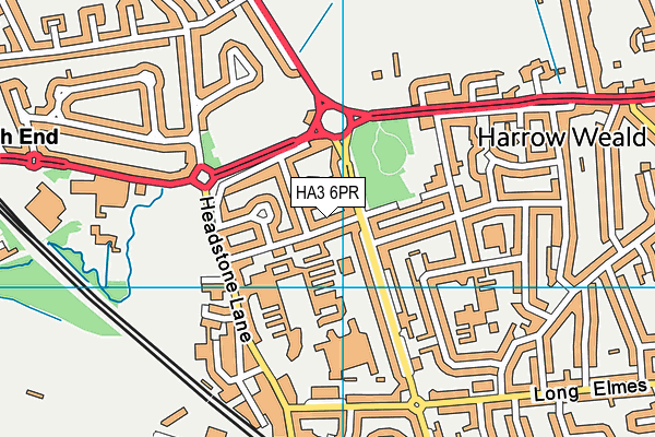 HA3 6PR map - OS VectorMap District (Ordnance Survey)