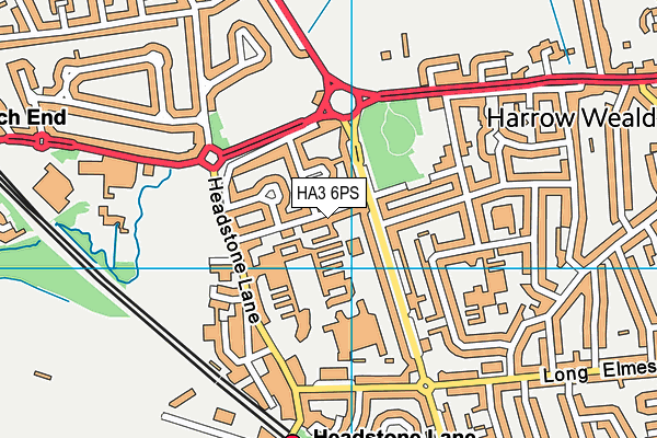 HA3 6PS map - OS VectorMap District (Ordnance Survey)