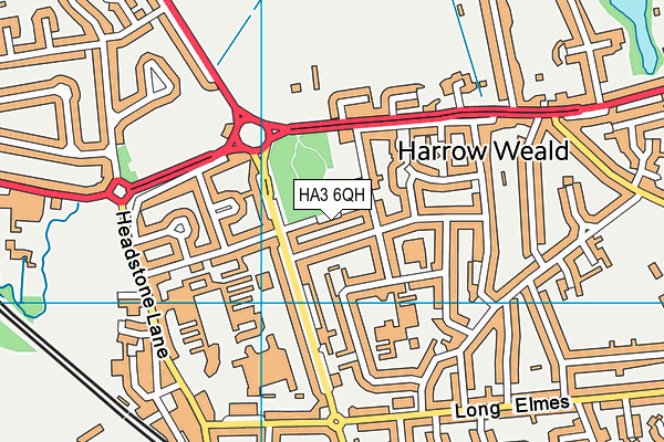 HA3 6QH map - OS VectorMap District (Ordnance Survey)