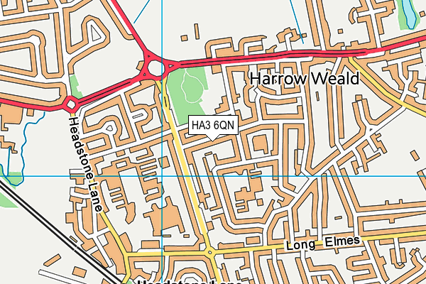 HA3 6QN map - OS VectorMap District (Ordnance Survey)