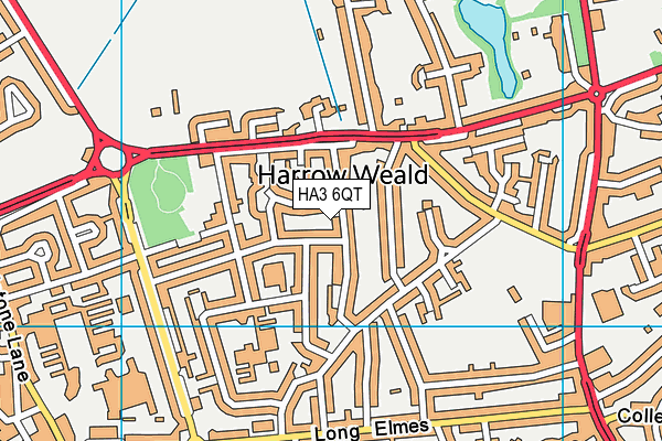 HA3 6QT map - OS VectorMap District (Ordnance Survey)