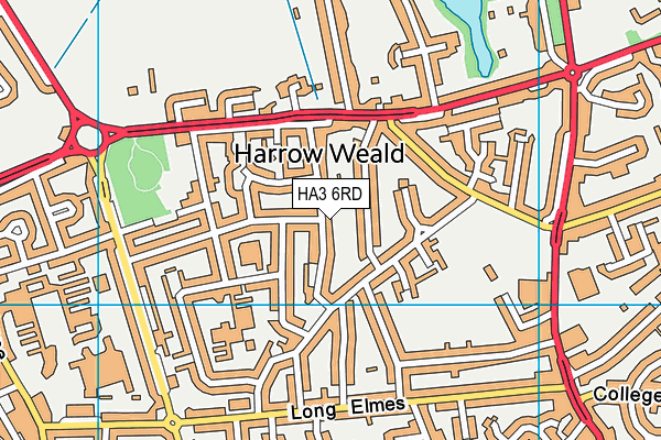 HA3 6RD map - OS VectorMap District (Ordnance Survey)