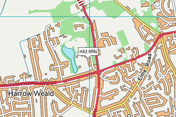 HA3 6RN map - OS VectorMap District (Ordnance Survey)