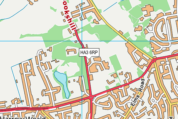 HA3 6RP map - OS VectorMap District (Ordnance Survey)