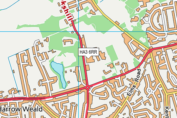 Harrow College (Harrow Weald Campus) map (HA3 6RR) - OS VectorMap District (Ordnance Survey)