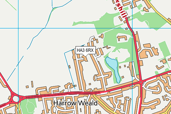 HA3 6RX map - OS VectorMap District (Ordnance Survey)