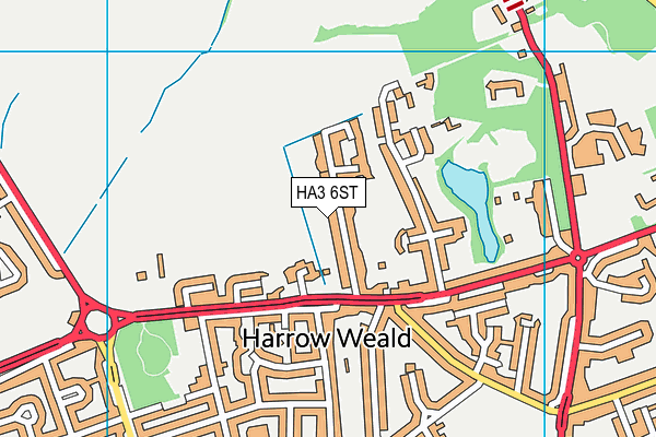 HA3 6ST map - OS VectorMap District (Ordnance Survey)