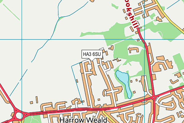 HA3 6SU map - OS VectorMap District (Ordnance Survey)