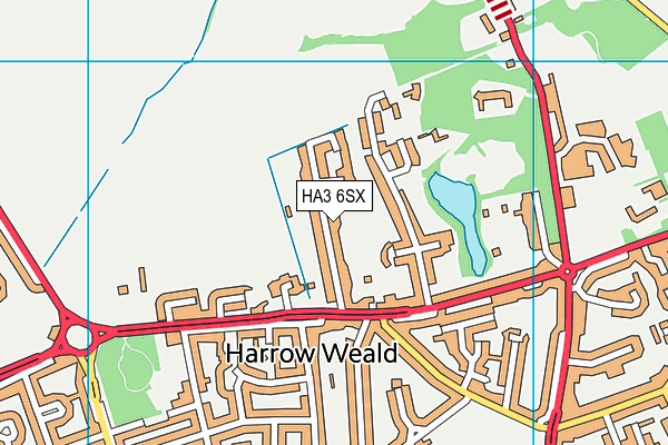HA3 6SX map - OS VectorMap District (Ordnance Survey)
