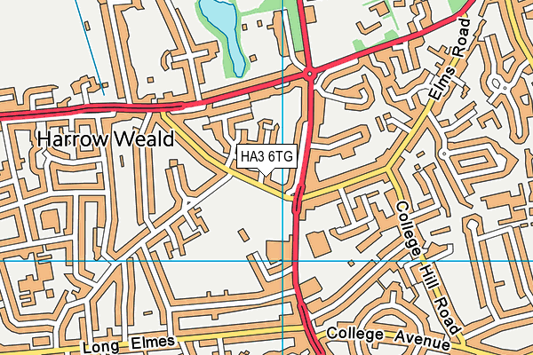 HA3 6TG map - OS VectorMap District (Ordnance Survey)